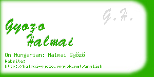 gyozo halmai business card